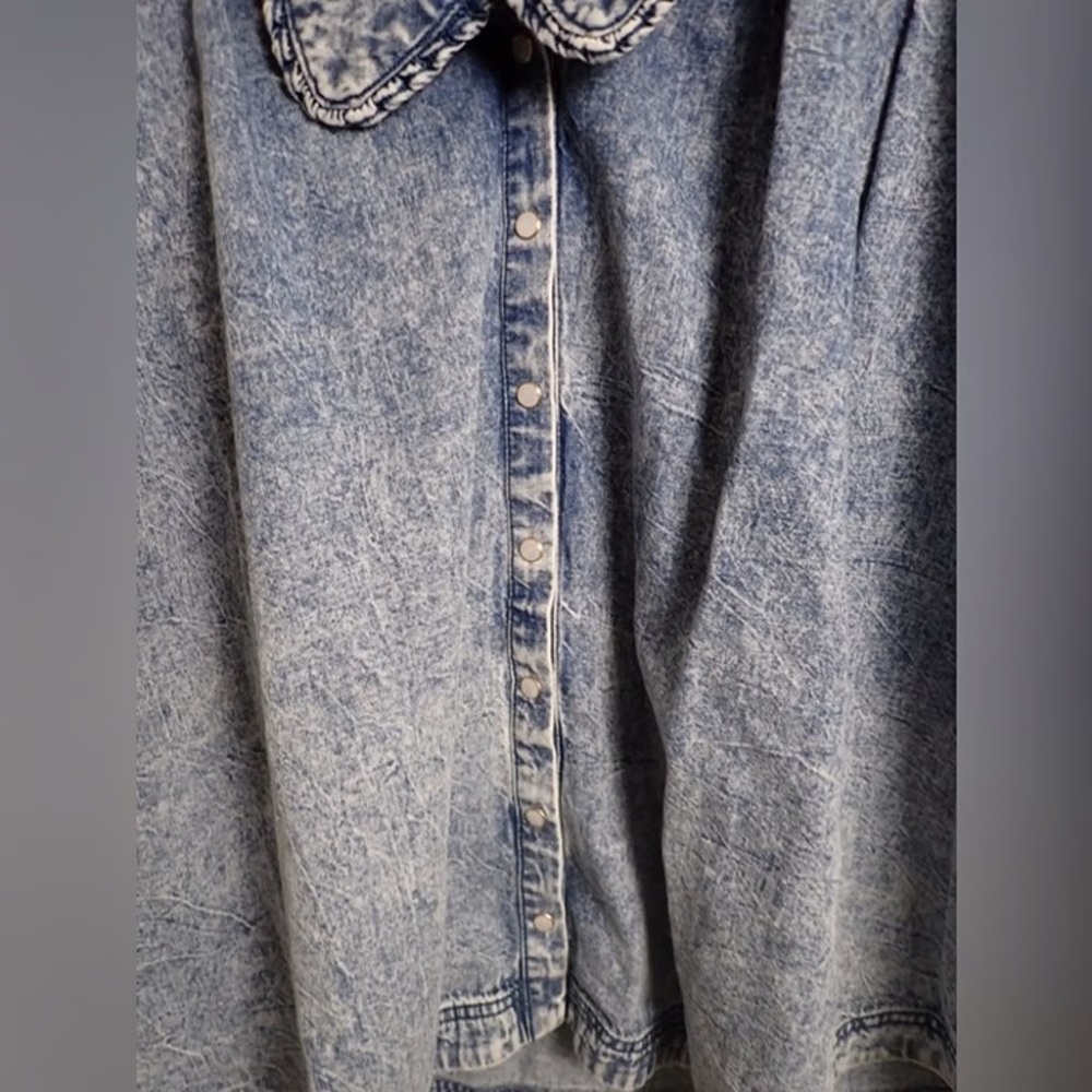 Charlie Denim Button-Up Cotton Shirt